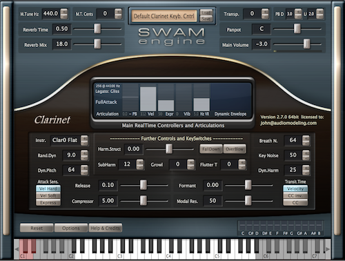 Audio Modeling - SWAM Engine - Clarinets