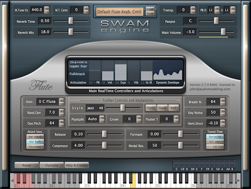 Audio Modeling - SWAM Engine - Flutes