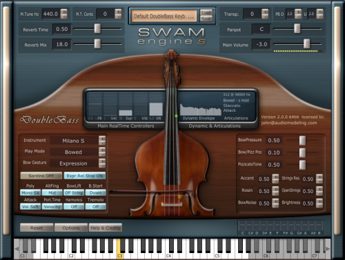 Audio Modeling - SWAM-S Engine - Double Bass
