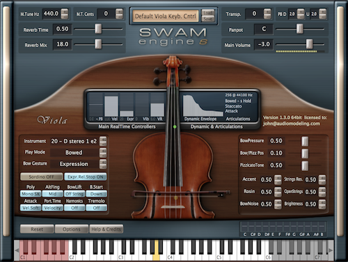 Audio Modeling - SWAM-S Engine - Viola