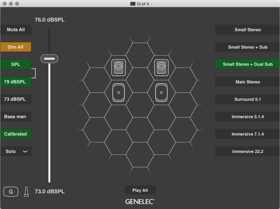 Photo Genelec GLM 4 software