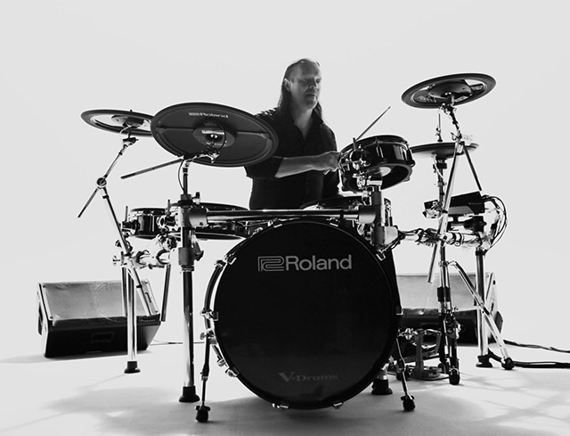 Photo Roland TD-50KV + KD-A22 Kick Drum Converter + 22" kick drum shell