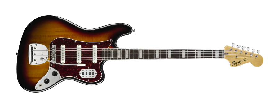 Photo Squier by Fender Vintage Modified Bass VI 3-Color Sunburst