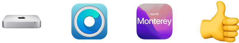 graphic Mac mini 6.1 + OpenCore Legacy Patcher + macOs Monterey = Thumbs Up