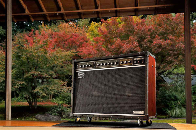 Photo Roland JC-120 '50th Anniversary Limited Edition' in Japanese garden