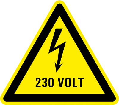 Graphic Warning 230 V